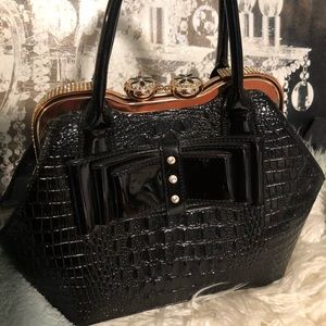 Purse bling patent leather! Rhinestone encrusted